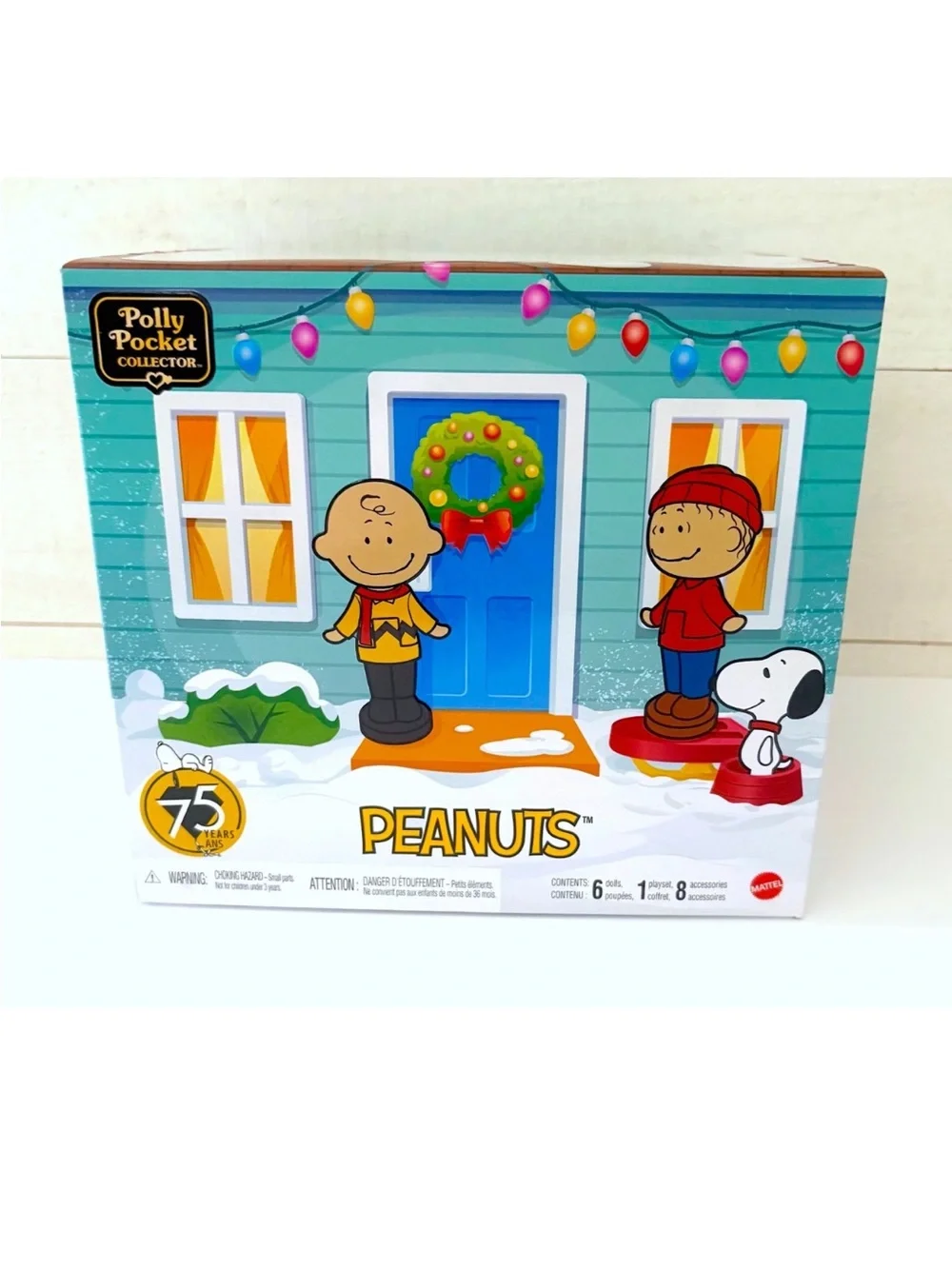 Polly Pocket x Peanuts Collector Compact Toy for Christmas with 6 Dolls *NEW*